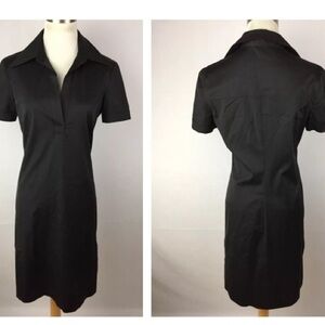 Trina Turk 2 Dress Black V Neck Side Slit Classic